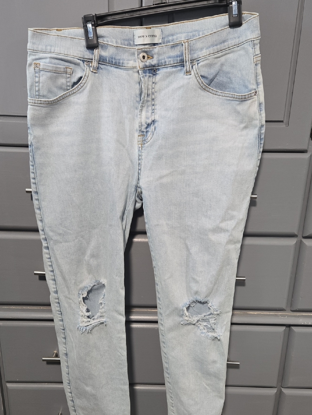 Light Blue Skinny Distressed Women's Jeans